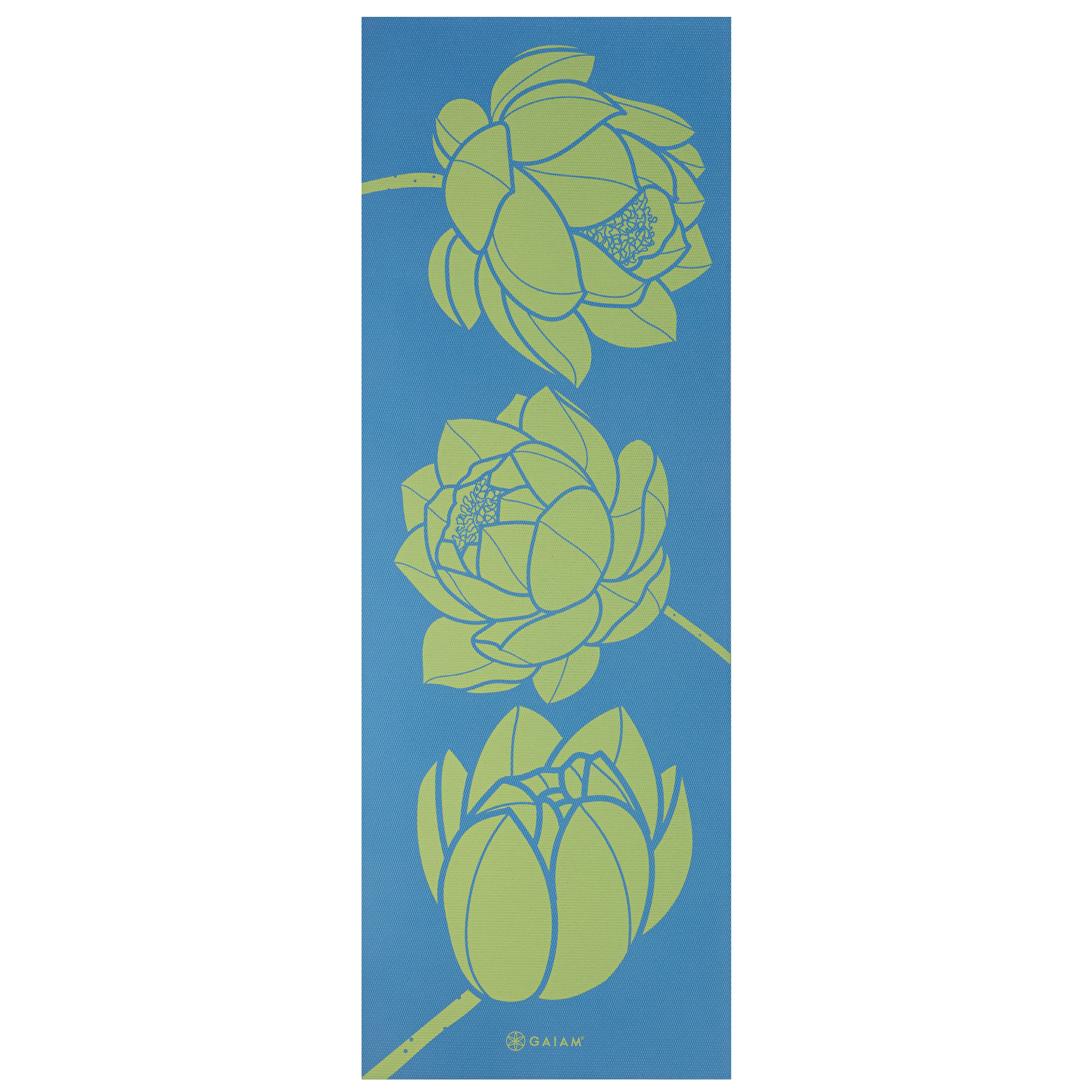 Gaiam Lotus Flower Yoga Mat flat